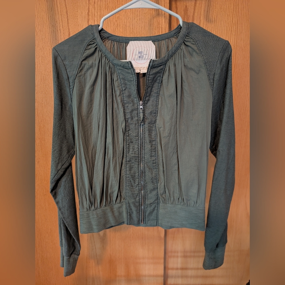 Green Zip-Up Jacket